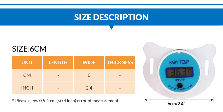 Digital Thermometer With Baby Pacifier Design